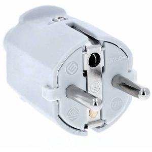 Schutzkontaktstecker as-Schwabe 62221, weiß