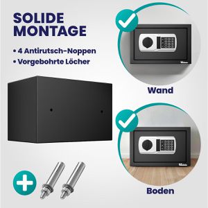 Produktbild für Tresor Deuba 107130, schwarz