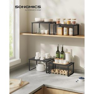 Produktbild für Küchenregal Songmics KCS027B01, schwarz, 4er Set