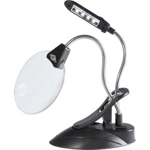 Produktbild für Lupenleuchte Wedo 27175201, schwarz, 102 mm Glaslinse, LED