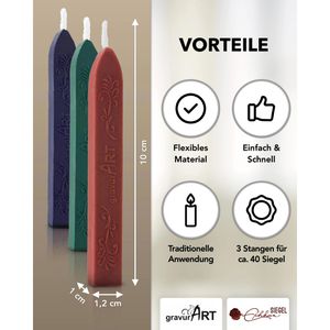 Produktbild für Siegellack gravurART 0527, farbig sortiert