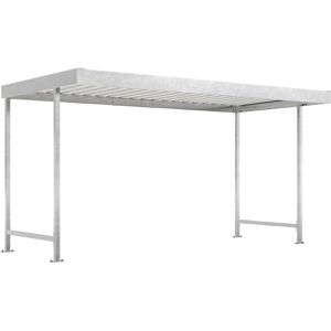 Fahrradunterstand WSM Leipzig L14, silber, aus Metall