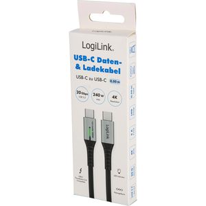 Produktbild für Ladekabel LogiLink CU0441, schwarz, 0,5m