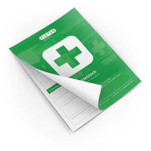 Flexeo Meldeblock A5 hoch, zur Dokumentation von Unfällen gem. DGUV, 50 Blatt