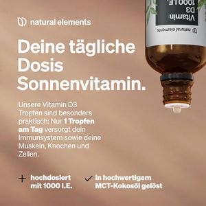 Produktbild für Vitamin-D natural-elements 50 ml, für 1700 Tropfen
