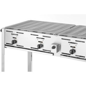 Produktbild für Gasgrill Hendi Grill-Master Quattro, 154908, silber, 4 Brenner