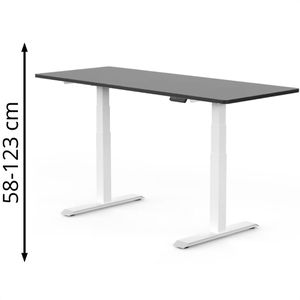 Produktbild für Schreibtisch FlexiSpot E7B 2026, schwarz / weiß