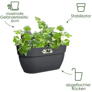 Produktbild für Blumenkasten elho Vibia Campana Easy Hanger Medium, anthrazit