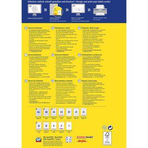 Produktbild für Universaletiketten Zweckform 6122, weiß