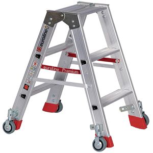 Produktbild für Stehleiter Euroline Nr. 30573, 3057303, beidseitig begehbar