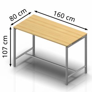 Produktbild für Stehtisch Quadrifoglio Idea+, buche / silber