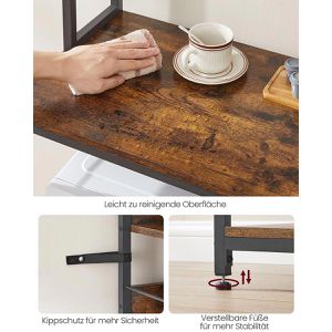Produktbild für Küchenregal Vasagle KKS025B02EU, graubraun