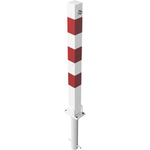 Produktbild für Absperrpfosten Schake 470UZHB+2, 2 Ösen, rot/weiß, aus Metall