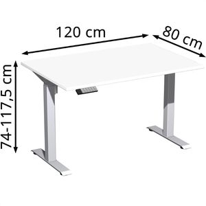 Produktbild für Schreibtisch Geramöbel Elevate Home, weiß / silber