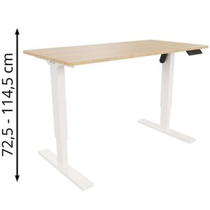 Produktbild für Schreibtisch Bisley E-StarterTech, eiche / weiß
