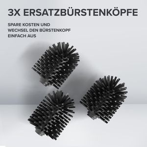 Produktbild für WC-Bürstenkopf ovimar Vejro 81004237, schwarz, 3 Stück