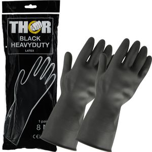 Produktbild für Gummihandschuhe Abena Black Heavy Duty