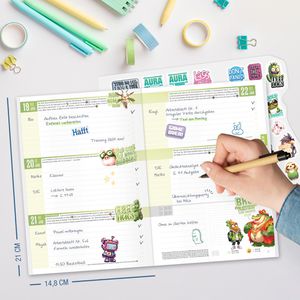 Produktbild für Schülerkalender Häfft Original Neon Black, Schuljahr 2025/2026