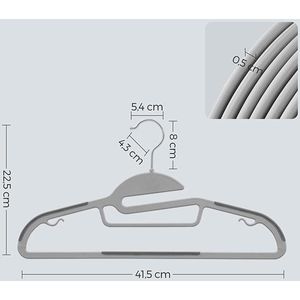Produktbild für Kleiderbügel Songmics CRP41G, aus Kunststoff