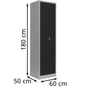 Produktbild für Spind Lüllmann 510428, Doppelspind, anthrazit