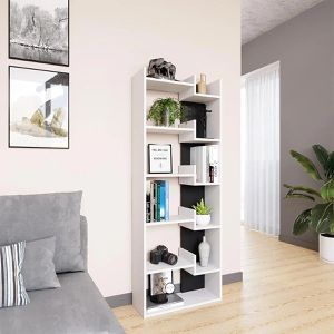 Produktbild für Bücherregal Vicco Fico, weiß / anthrazit
