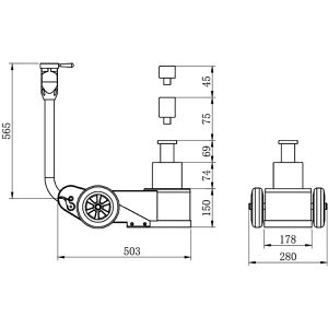 Produktbild für Rangierwagenheber Unicraft 6201132, WWH 30002 PH