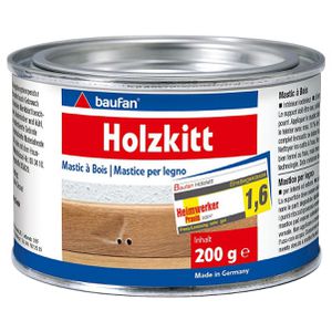 Baufan Spachtelmasse 101001, Holzkitt, hellbraun, für Holz, Innen- und Außenbereich, 200g