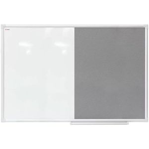 Kombitafel ALLboards CO96FS, 2 in 1, grau / weiß