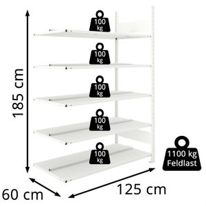 Produktbild für Anbauregal META-Regalbau 20077651, Aktenregal