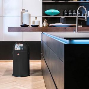 Produktbild für Mülleimer Wesco Pushboy, schwarz