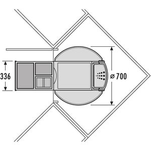 Produktbild für Einbaumülleimer Hailo AS Rondo 18/8/8, 3646131