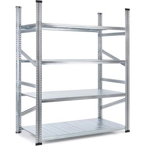 Produktbild für Weitspannregal GEWE 718G4R, 4 Metallböden