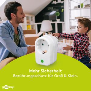 Produktbild für Steckdosenadapter Goobay weiß