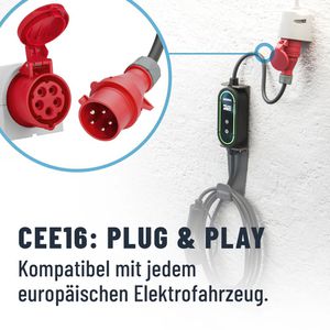 Produktbild für Elektroauto-Ladekabel Absina 301020, IP67, 6,4 m