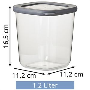 Produktbild für Vorratsdose uandu grau, aus Kunststoff