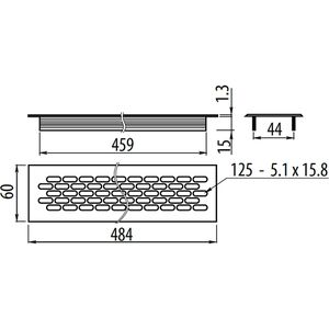 Produktbild für Lüftungsgitter SO-TECH 125366, schwarz, Aluminium
