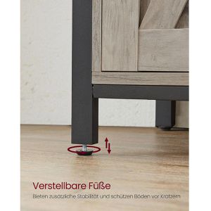 Produktbild für Sideboard Vasagle LSC092B02, aus Holz, graubraun