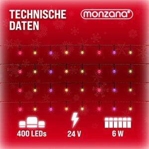 Produktbild für Lichterkette Monzana 109476 400 LED, innen + außen