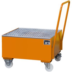 Auffangwanne BAUER 2004, orange, aus Stahl
