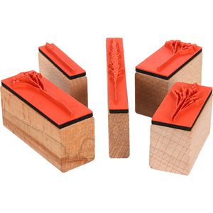 Produktbild für Motivstempel Rico-Design Paper Poetry Set Gräser, aus Holz