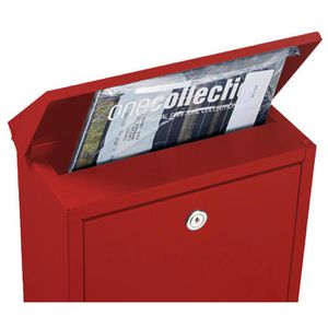 Produktbild für Briefkasten Allux 200, rot, aus Stahl