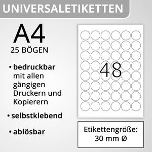 Produktbild für Universaletiketten Herma 4387, weiß