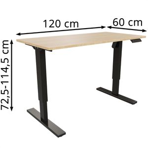 Produktbild für Schreibtisch Bisley E-StarterTech, eiche / schwarz