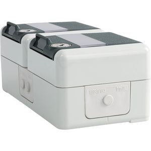 Produktbild für Steckdose Jung 8220 NAWSLTS, WG 800, IP44, Aufputz