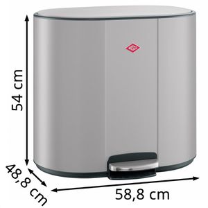 Produktbild für Mülleimer Wesco Multi Collector 3, grey matt