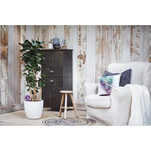 Produktbild für Übertopf elho Brussels Rund, weiß, Ø 39 x 37 cm