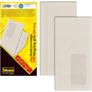 Produktbild für Briefumschläge Idena 10544, grau, DIN lang