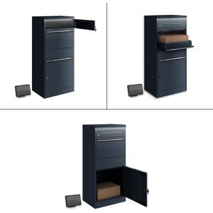 Produktbild für Paketbriefkasten Metzler Bispo LED, anthrazit