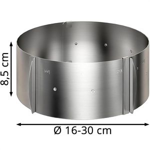 Produktbild für Tortenring 4smile Premium, backofenfest, aus Edelstahl