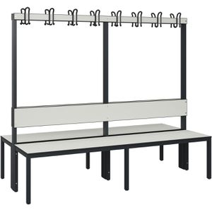 Umkleidebank CP-Möbel 8062-200, Sitzfläche Holz, 200 cm